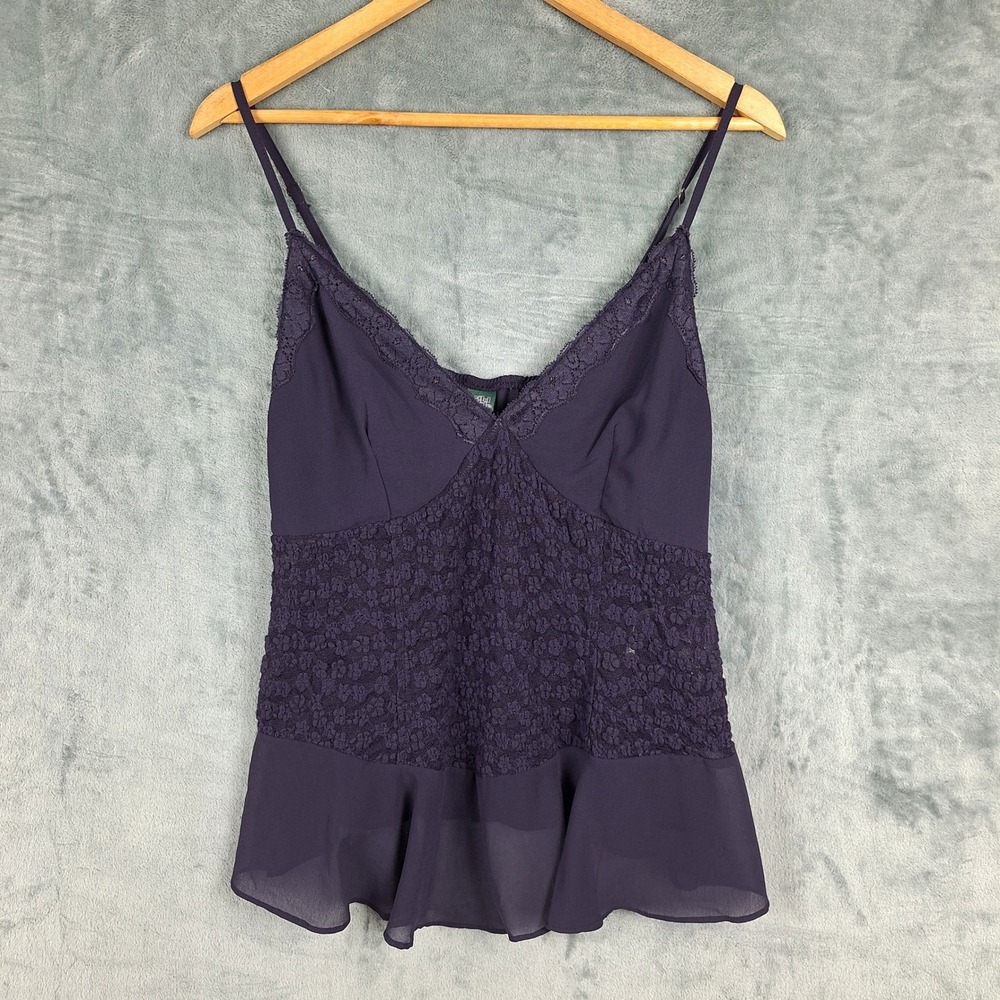 Womens Top XL Babydoll Y2K Fairy Grunge Whimsigoth Floral Coquette Romantic Cami
